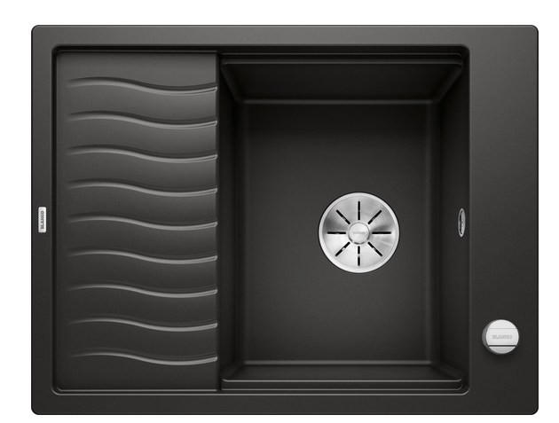 SPÜLE Elon  - Schwarz, Basics, Stein (65/19/50cm) - Blanco