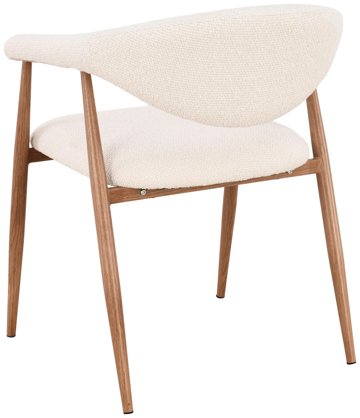 ARMLEHNSTUHL  Stoffauswahl Bouclé  Eichefarben, Creme  - Eichefarben/Creme, Design, Textil/Metall (58/78/60cm) - Lomoco
