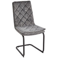 SCHWINGSTUHL  in Eisen Samt  - Schwarz/Grau, MODERN, Holz/Textil (47/94/63cm) - Livetastic