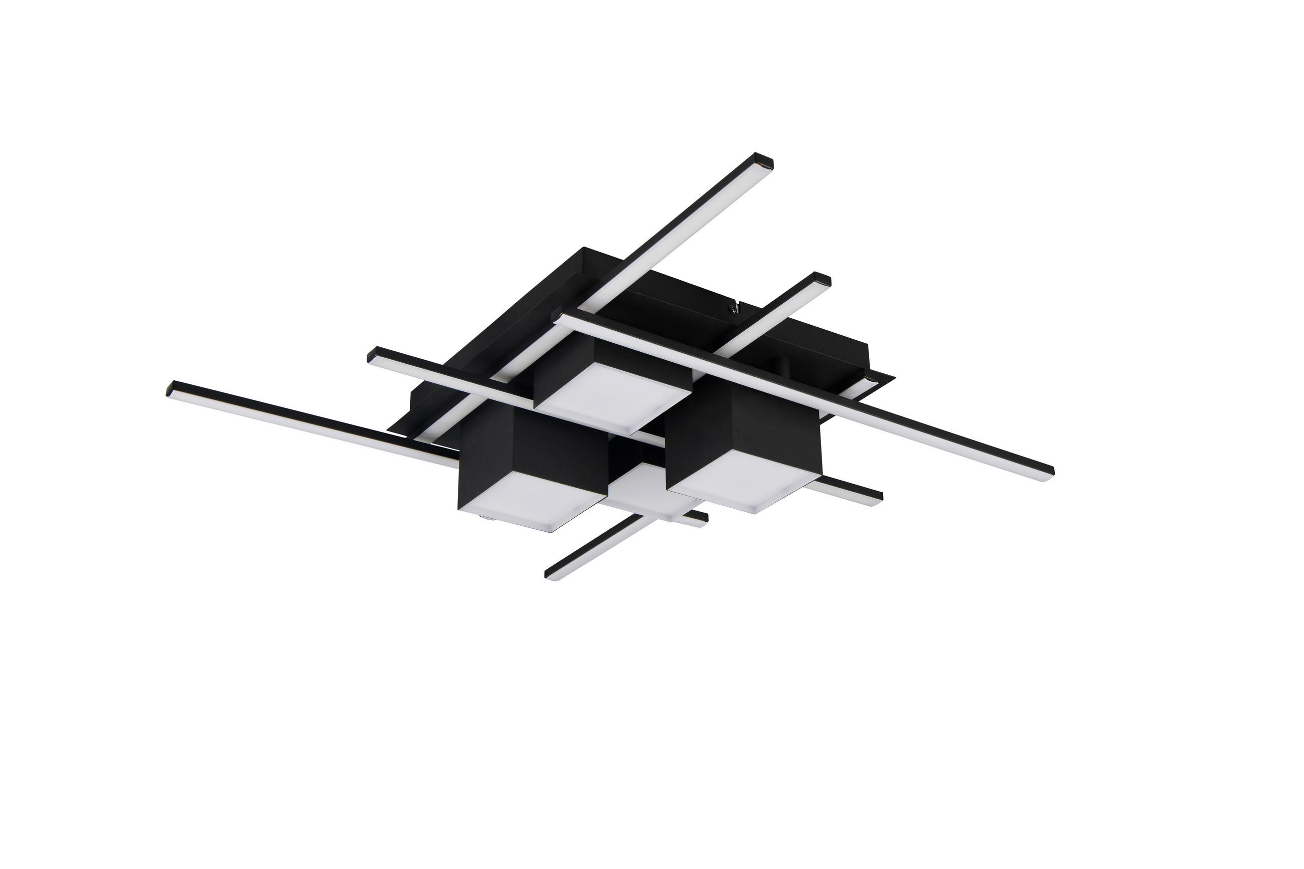 LED-DECKENLEUCHTE  70/11,5 cm    - Schwarz, Design, Metall (70/11,5cm) - Trio Leuchten
