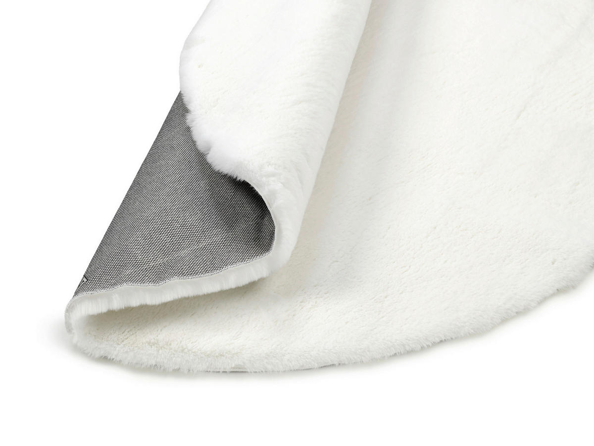 HOCHFLORTEPPICH 80/80 cm Silky Haven Creme, Weiß  - Creme/Weiß, Basics, Textil (80/80cm)