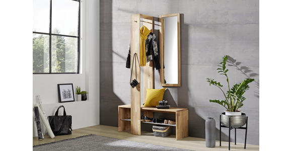 GARDEROBE 3-teilig in - Natur, Glas/Holz (120/200/39cm) - Linea Natura