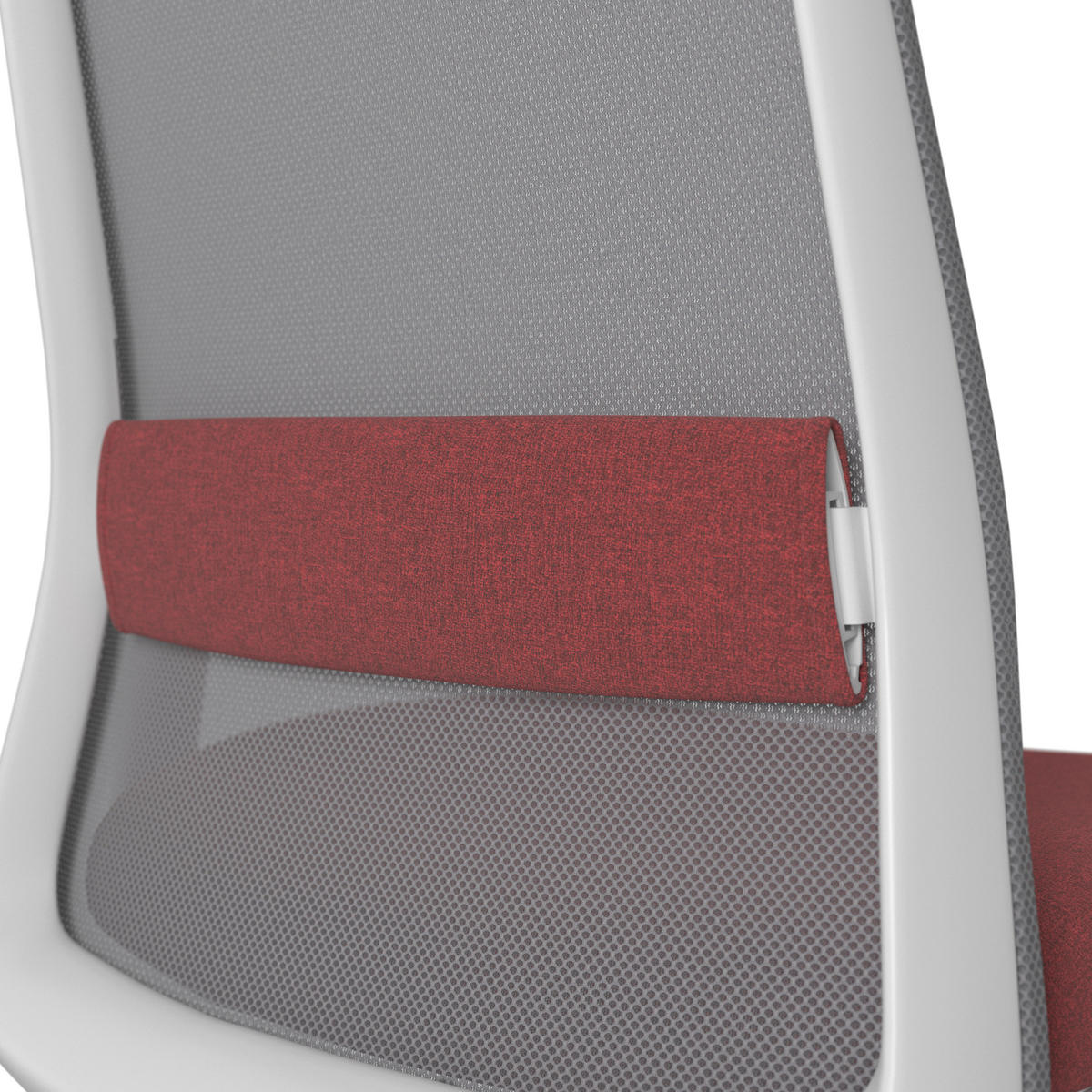 DREHSTUHL Grau, Rot, Weiß  - Rot/Weiß, MODERN, Kunststoff/Textil (70/103-115/70cm)