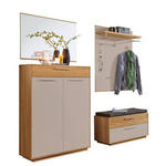 GARDEROBE 5-teilig  in 185/195/40 cm  - Taupe/Eichefarben, Design, Holz/Holzwerkstoff (185/195/40cm) - Novel
