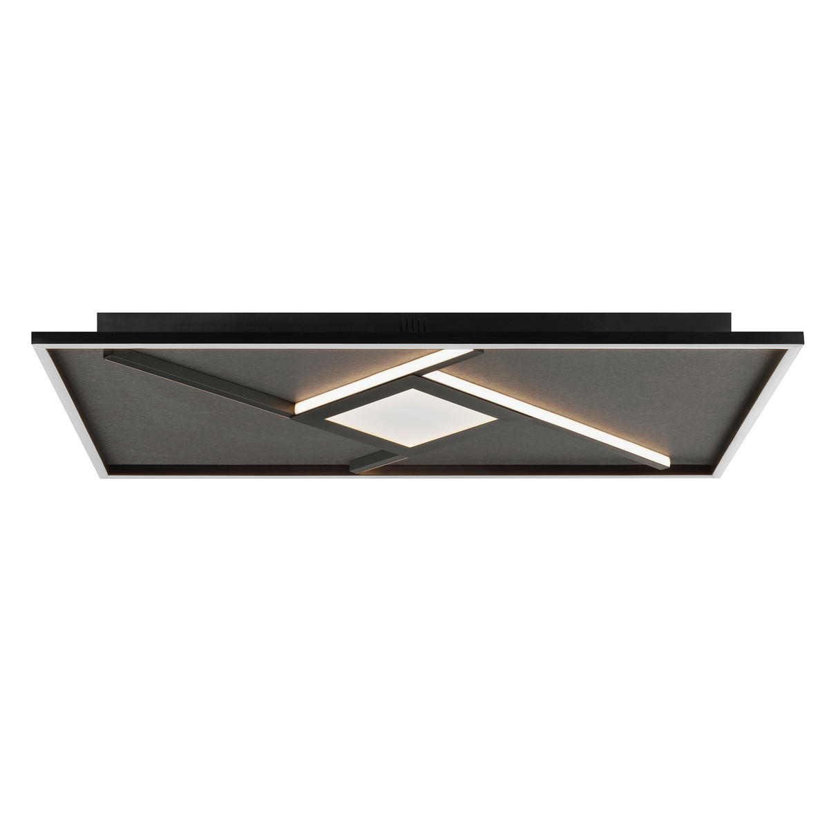 LED-DECKENLEUCHTE   - Schwarz, Design, Kunststoff/Textil (4,7/71/41cm) - Brilliant