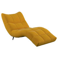 LEŽADLO, textil, 89/60/205 cm - čierna/kari žltá, Design, kov/textil (89/60/205cm) - Xora