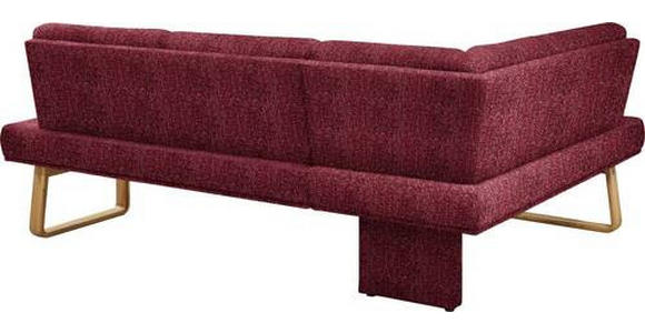 ECKBANK 174/240 cm  in Rot, Eichefarben  - Eichefarben/Rot, Design, Holz/Textil (174/240cm) - Dieter Knoll