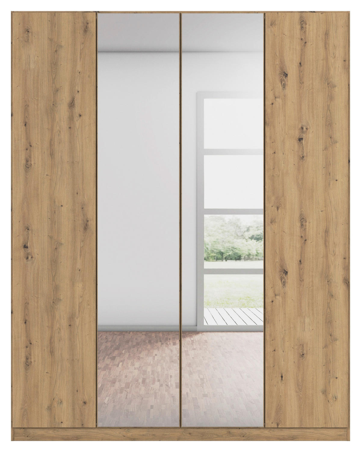 FALTTÜRENSCHRANK in Eiche Artisan  - Eiche Artisan, Holzwerkstoff (181/229/54cm) - Boxxx