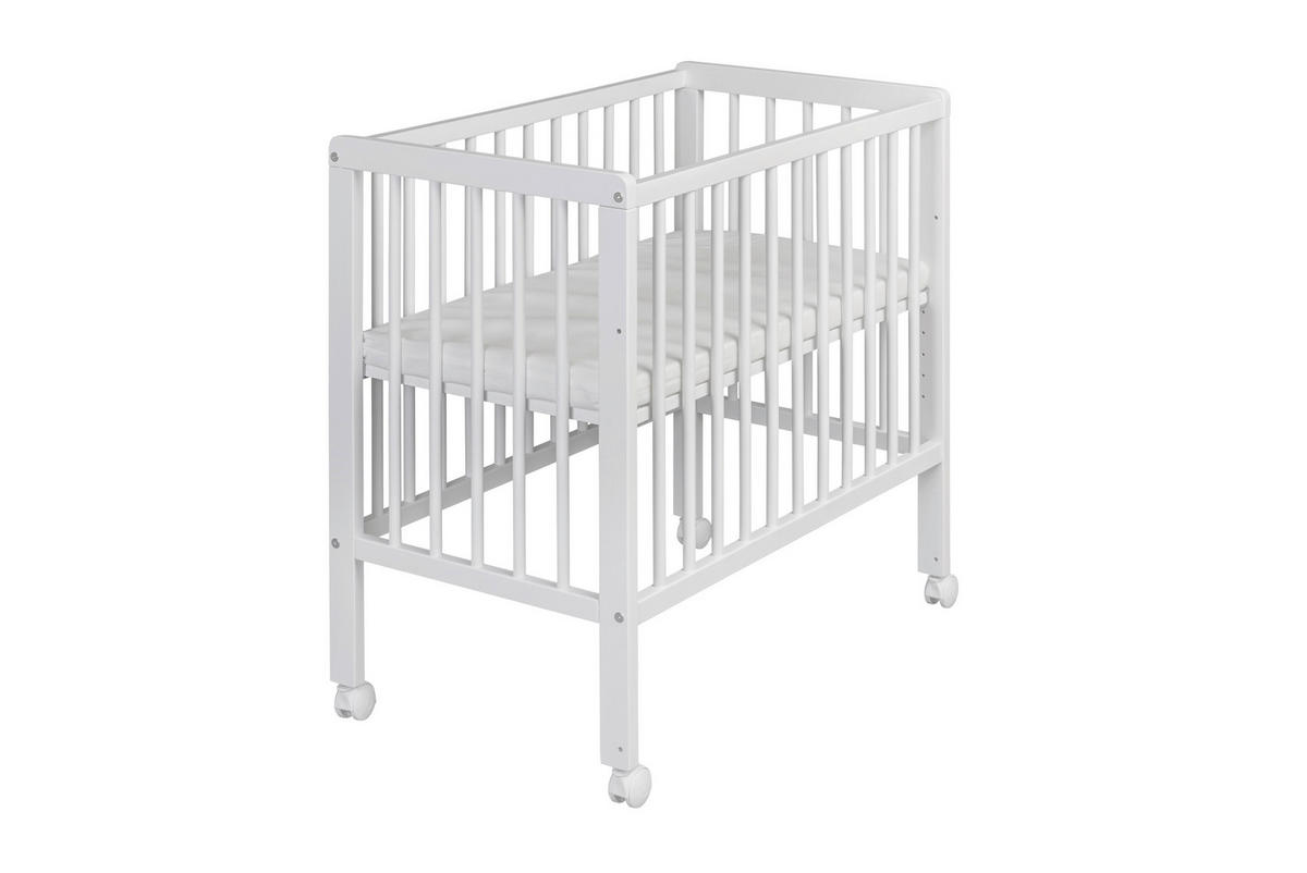 BEISTELLBETT NINA 85/48/83 cm  - Weiß, Basics, Holz (85/48/83cm) - My Baby Lou
