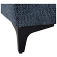 ECKSOFA in Chenille Blau  - Blau/Schwarz, KONVENTIONELL, Textil/Metall (291/153cm) - Hom`in