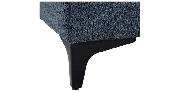 ECKSOFA in Chenille Blau  - Blau/Schwarz, KONVENTIONELL, Textil/Metall (291/153cm) - Hom`in