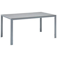 GARTENTISCH Metall, Kunststoff Grau, Silberfarben rechteckig  - Silberfarben/Grau, Basics, Kunststoff/Metall (150/90/74cm) - Ambia Garden