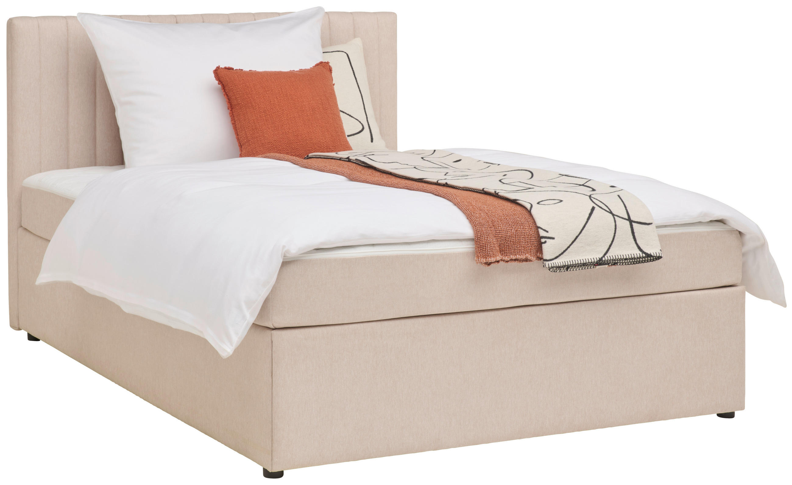 BOXBETT 140/200 cm,  in Creme,  {item.attr('349-543‘),[, ]}{item.attr('328-587‘),[ ]} - Creme, MODERN, Holz/Textil (140/200cm) - MID.YOU
