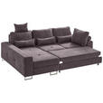 ECKSOFA in Flachgewebe Taupe  - Taupe, Design, Textil/Metall (188/260cm) - Hom`in