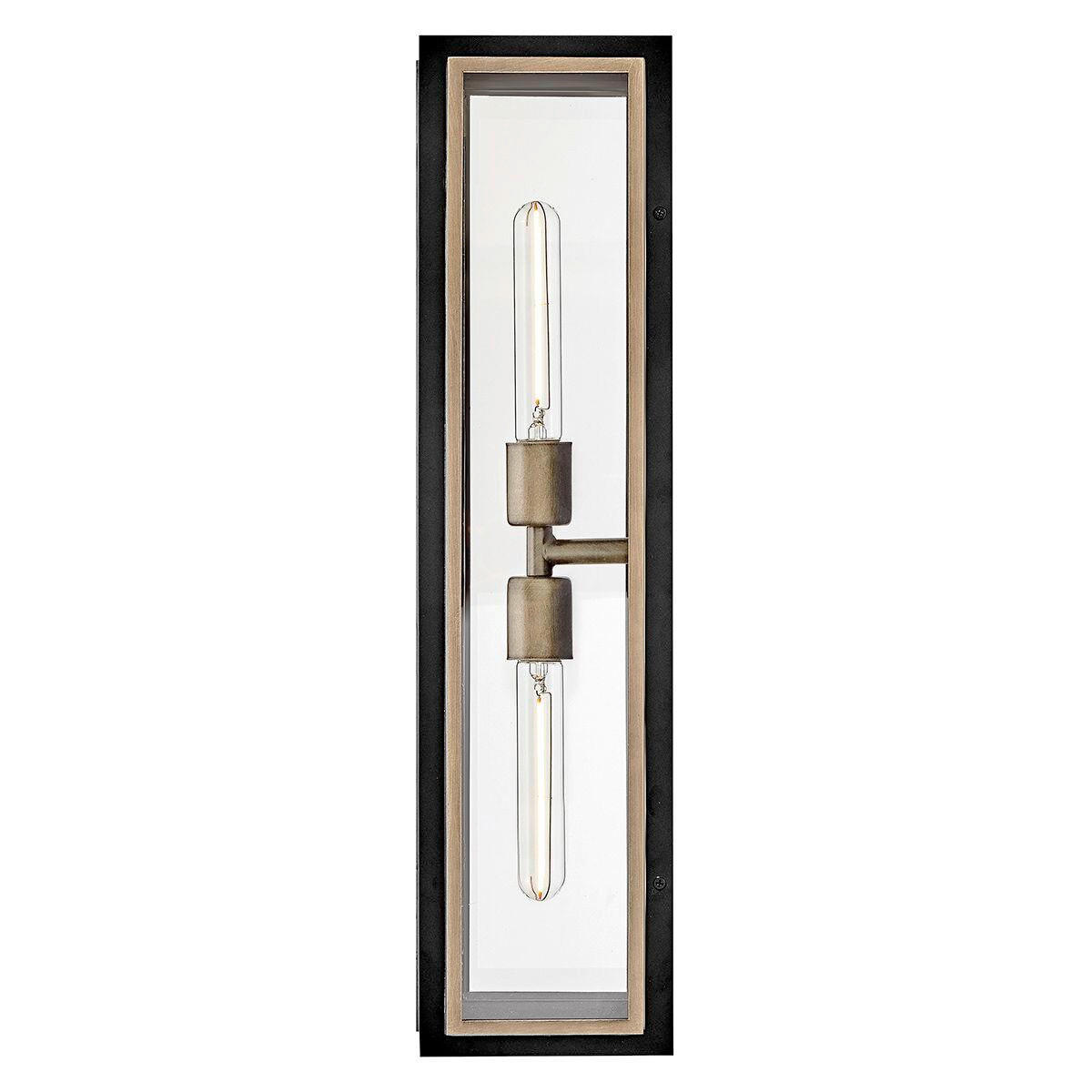 WANDLEUCHTE Shaw 61/15,9/17,1 cm  - Schwarz/Bronzefarben, KONVENTIONELL, Glas/Metall (61/15,9/17,1cm) - Elstead Lighting
