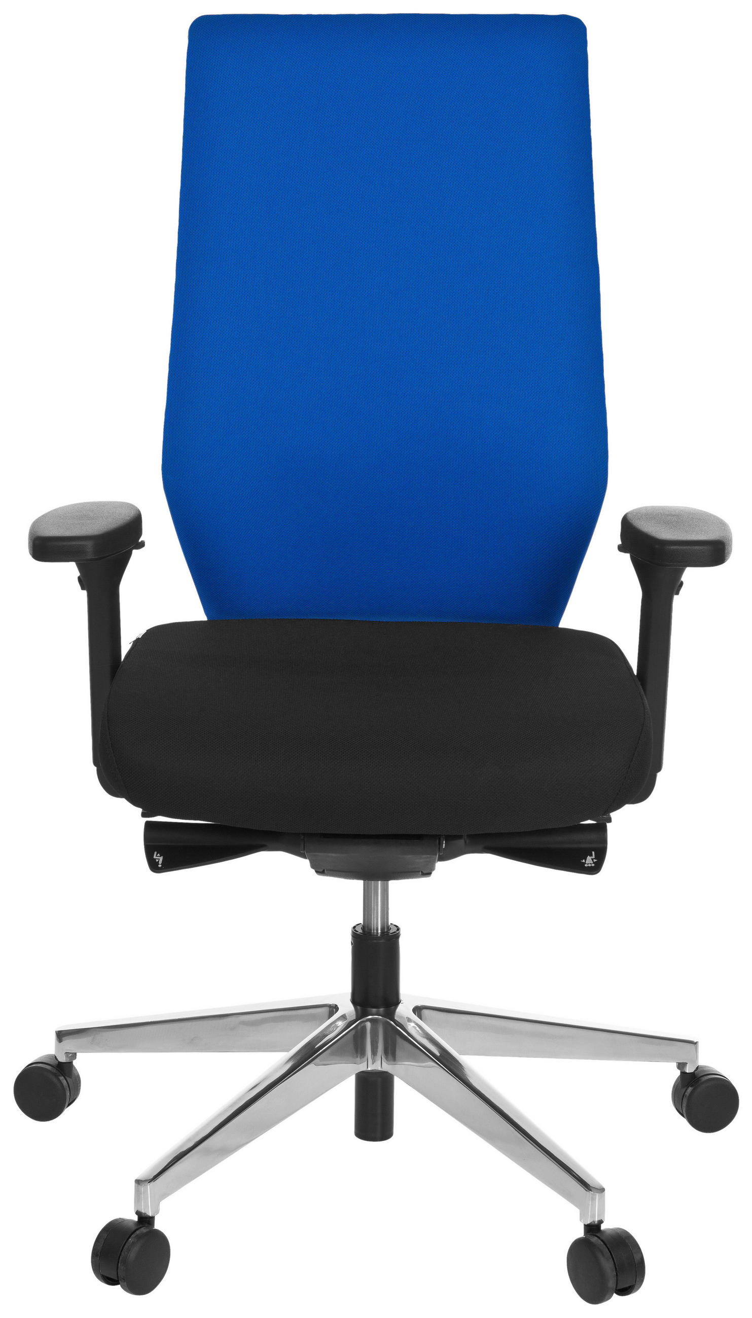 DREHSTUHL Flachgewebe Blau, Schwarz  - Chromfarben/Blau, MODERN, Kunststoff/Textil (60/123/53cm) - MID.YOU