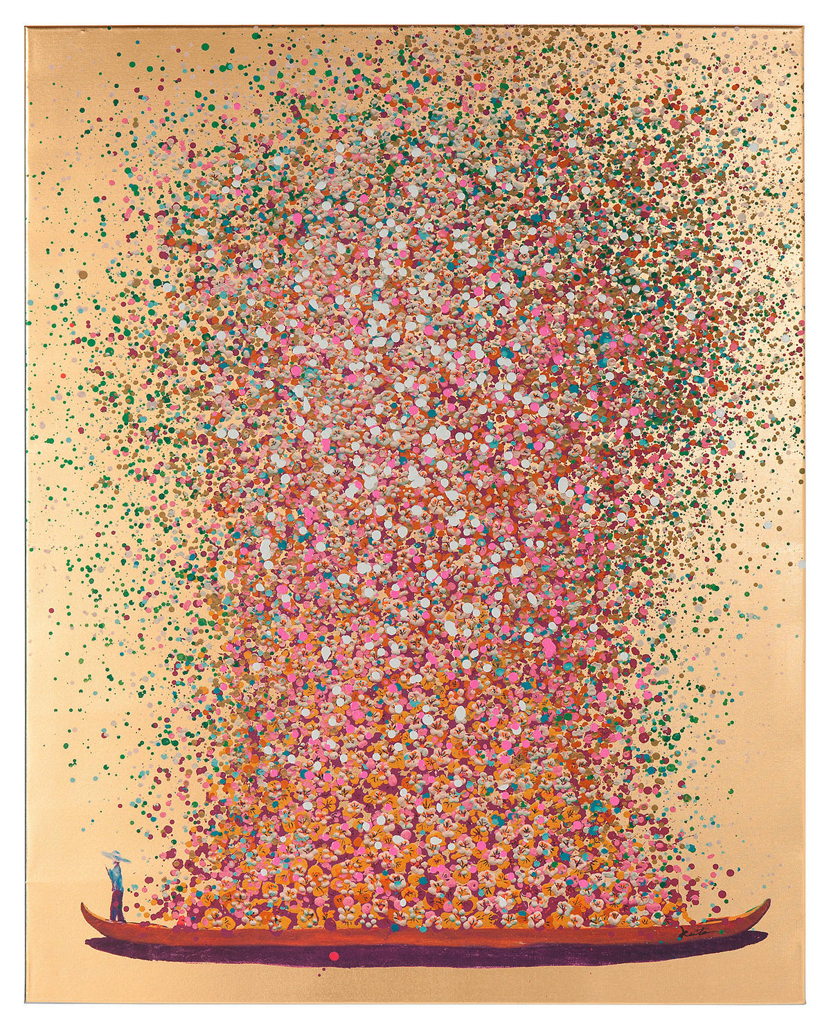 BILD 120/160/4 cm  - Multicolor, LIFESTYLE, Holz/Textil (120/160/4cm) - Ambia Home