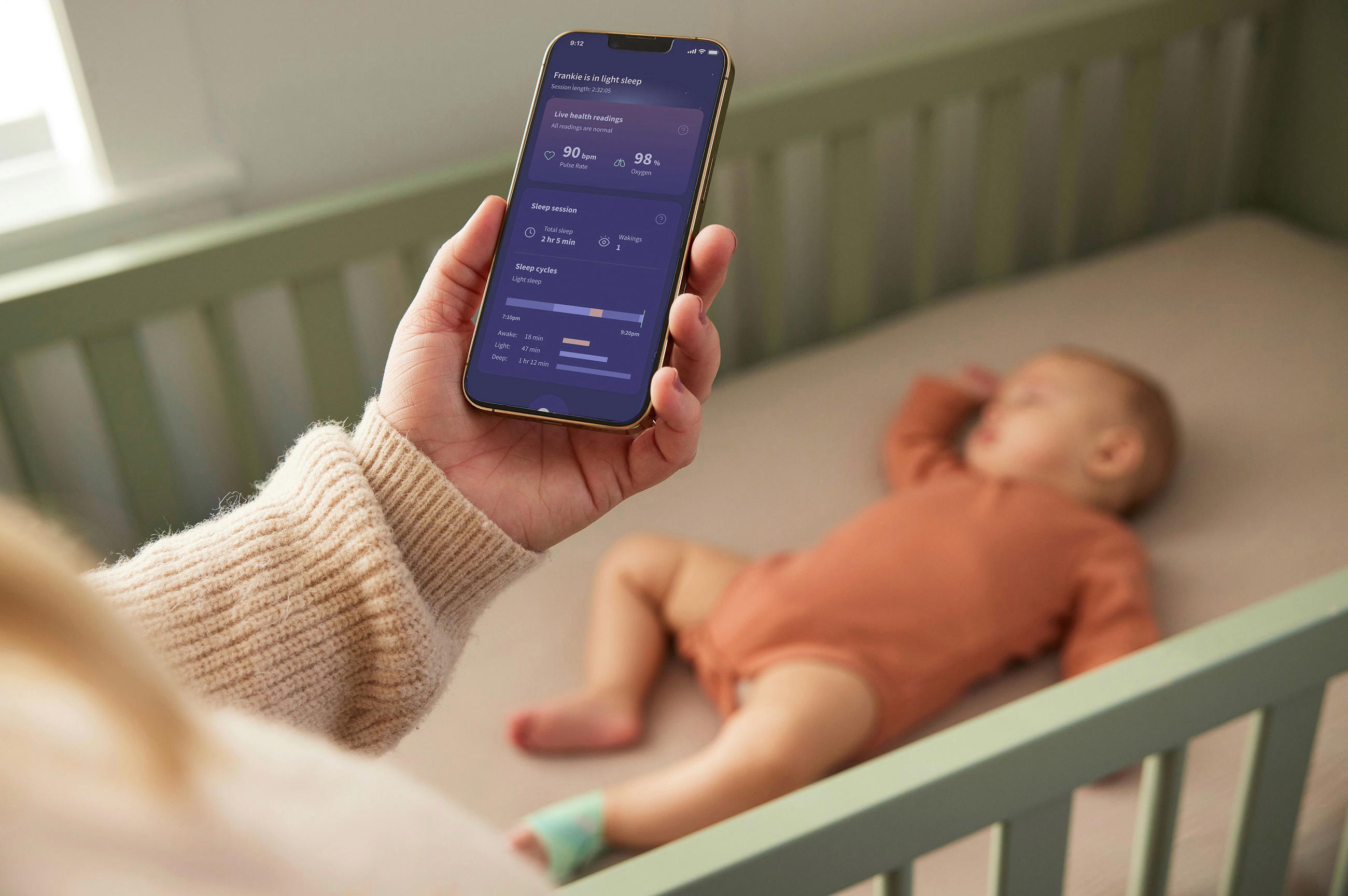 BABYPHONE - Mintgrün, Basics, Kunststoff/Textil (0.220kg) - Owlet