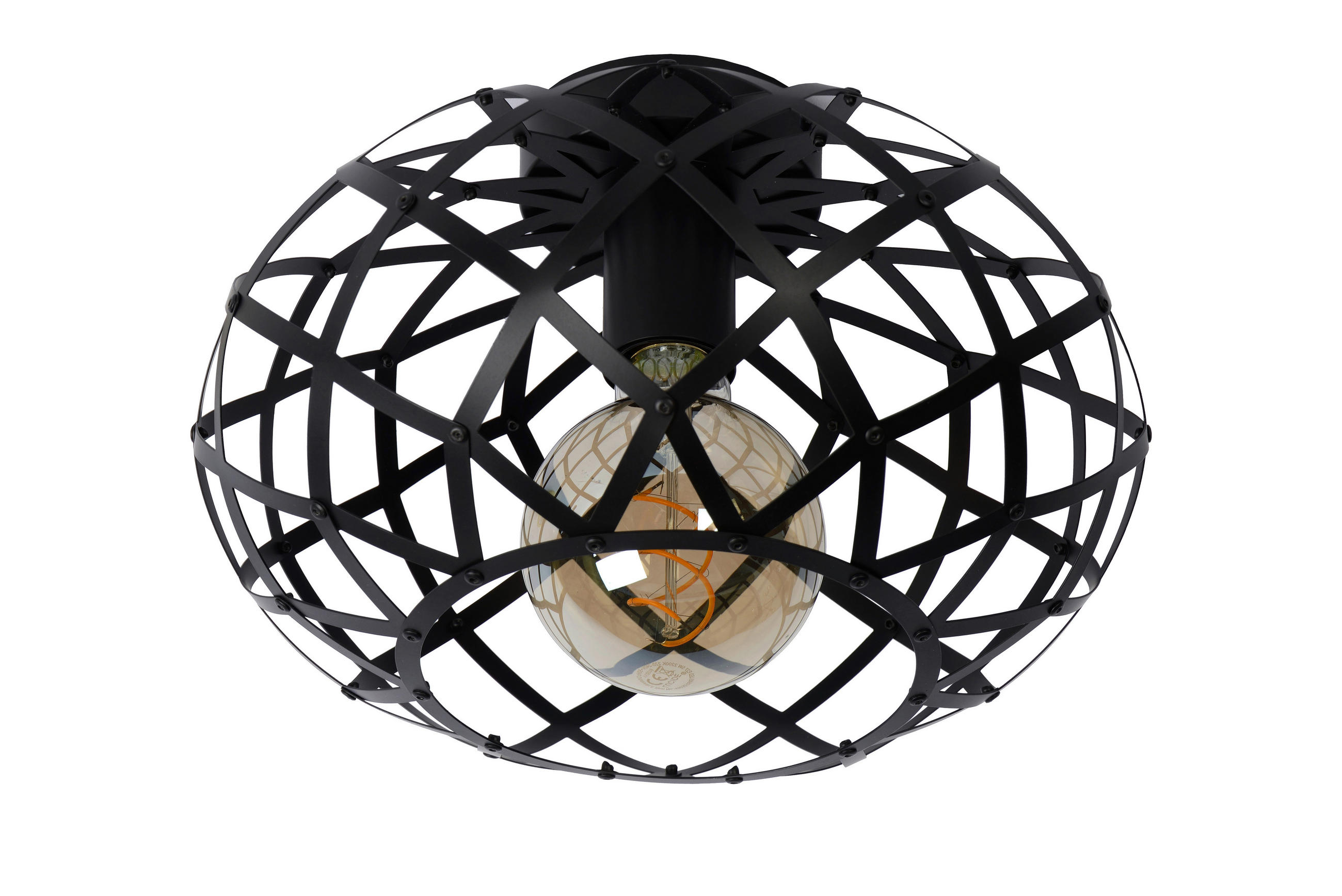 DECKENLEUCHTE WOLFRAM 30/20 cm   - Schwarz, Design, Metall (30/20cm) - Lucide