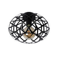 DECKENLEUCHTE  30/20 cm    - Schwarz, Design, Metall (30/20cm) - Lucide