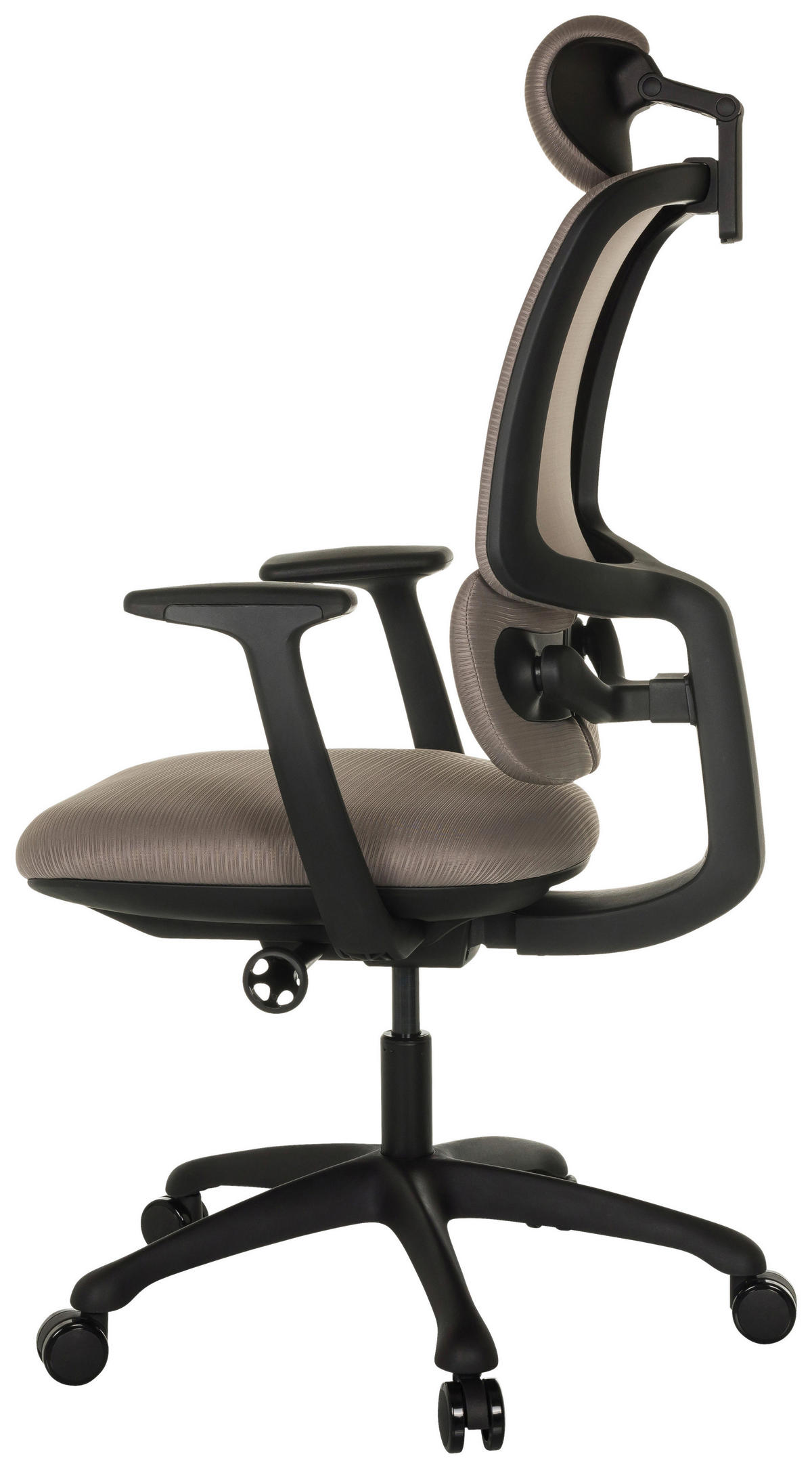 OTOČNÁ ŽIDLE, síťovina, šedá - šedá/černá, Moderní, textil/plast (66/114 - 129/67,5cm) - MID.YOU