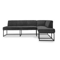 UGAONA KLUPA  crna   - crna, Moderno, drvo/metal (245/157cm) - Livetastic