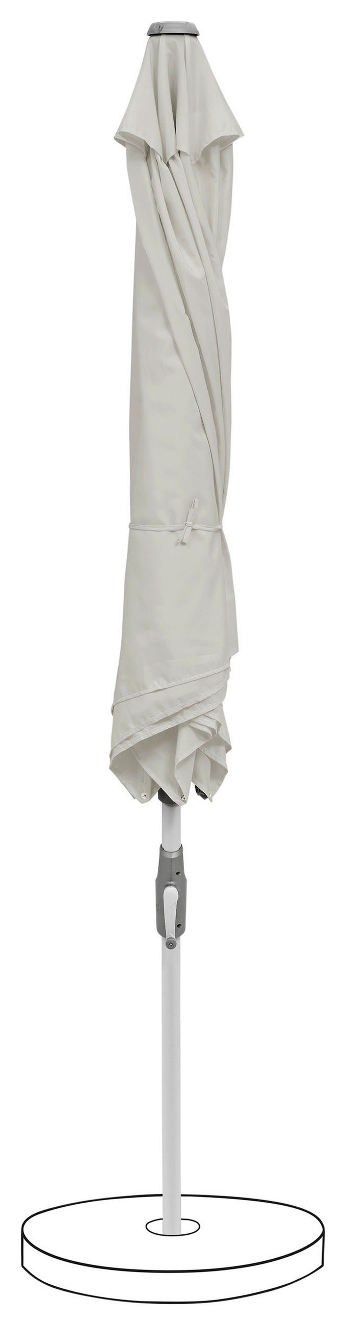 SONNENSCHIRM  250/250 cm  - Silberfarben/Hellgrau, Basics, Textil/Metall (250/250cm) - Suncomfort by Glatz