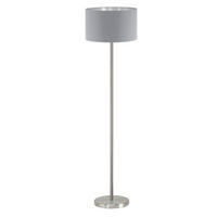 GOLVLAMPA Maserlo 38/151 cm    - silver/grå, Klassisk, metall/textil (38/151cm) - Eglo