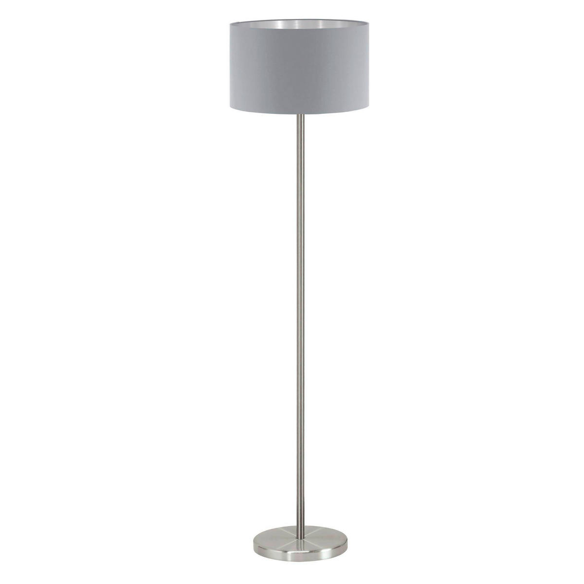 GOLVLAMPA Maserlo 38/151 cm    - silver/grå, Klassisk, metall/textil (38/151cm) - Eglo