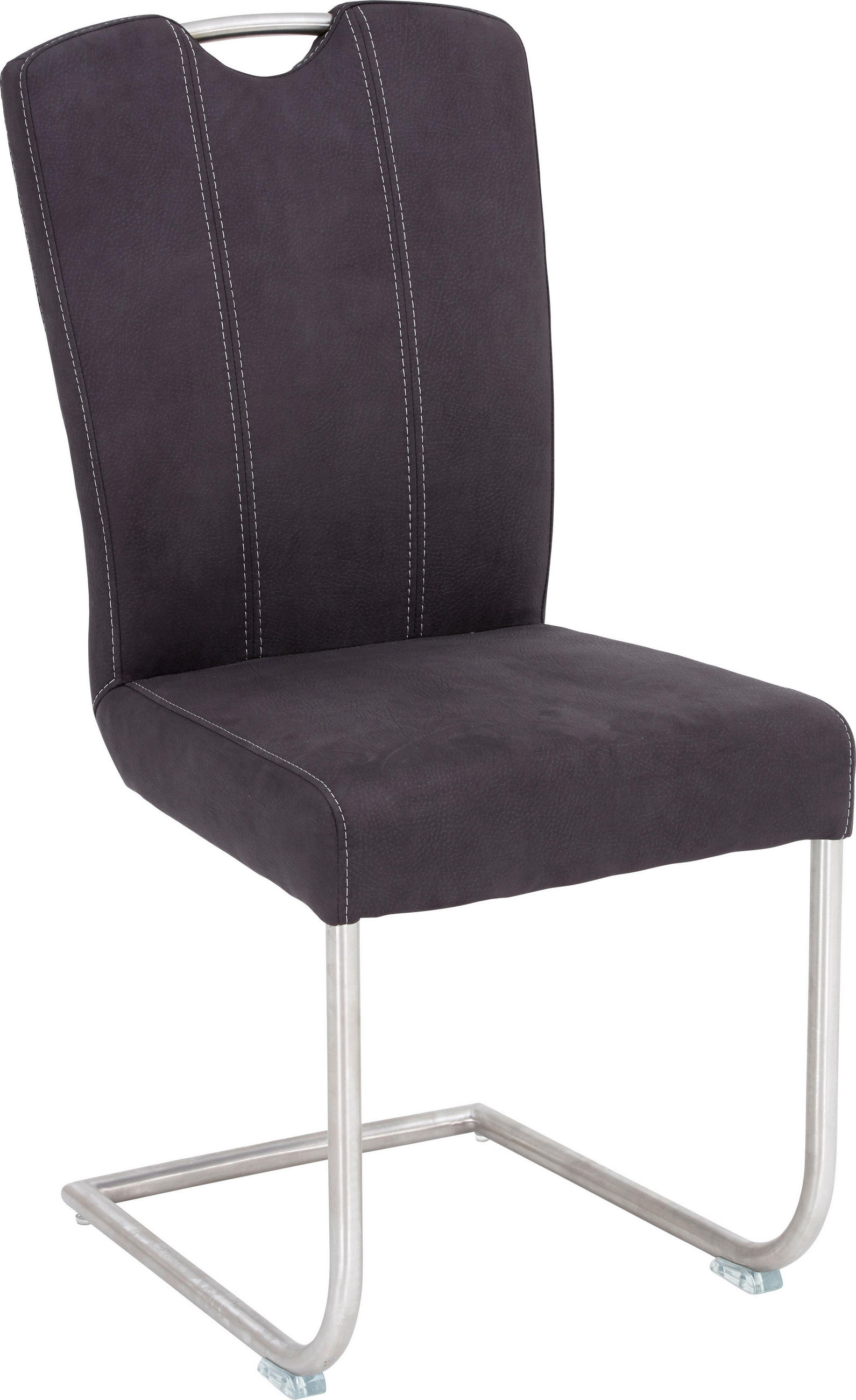 SCHWINGSTUHL  in Edelstahl  - Edelstahlfarben/Grau, KONVENTIONELL, Textil/Metall (43/99/56cm) - Valdera