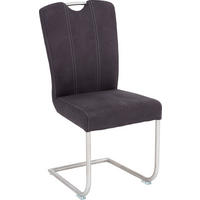 SCHWINGSTUHL  in Edelstahl  - Edelstahlfarben/Grau, KONVENTIONELL, Textil/Metall (43/99/56cm) - Valdera