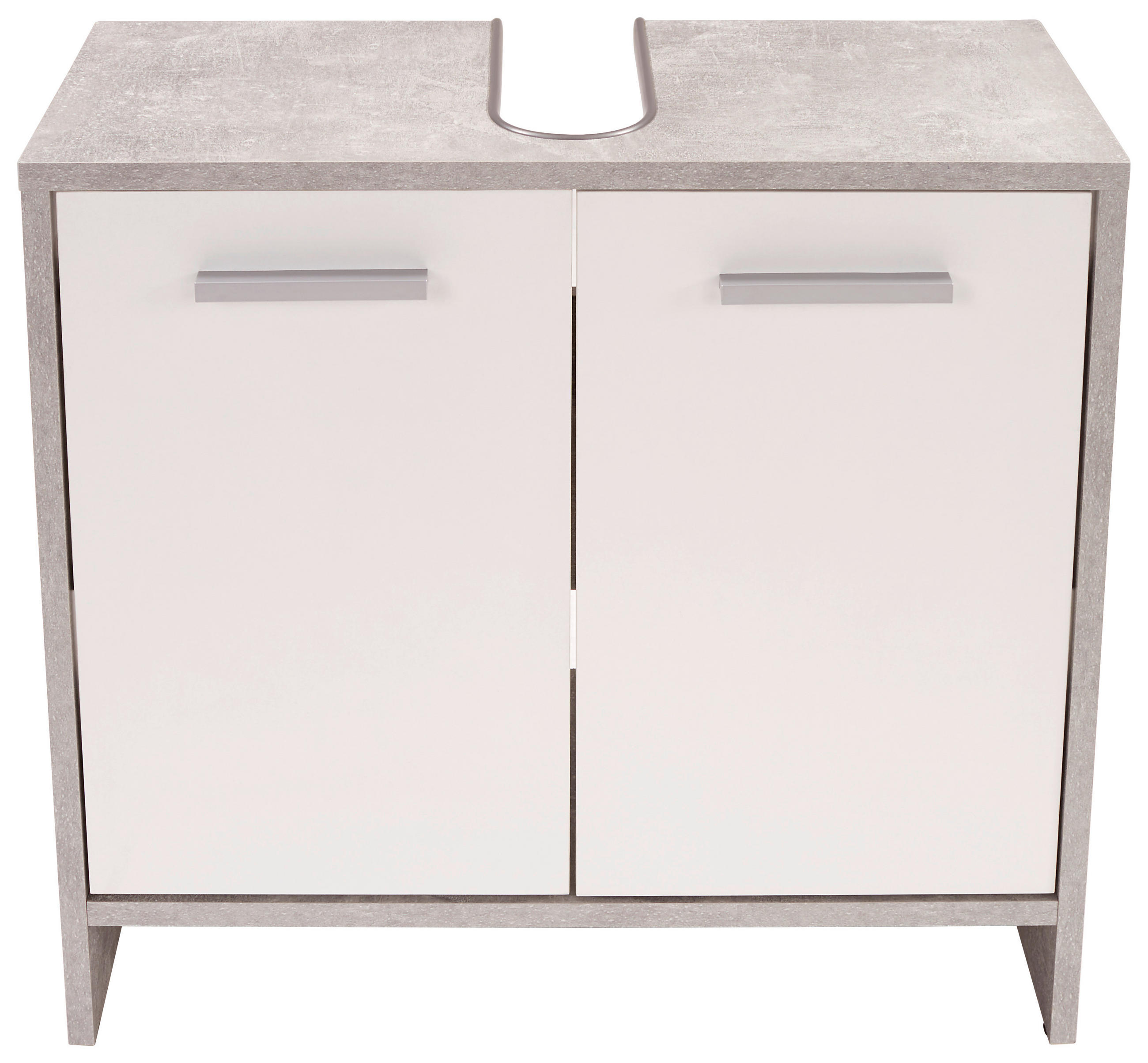 WASCHBECKENUNTERSCHRANK 60,4/55/28 cm  - Chromfarben/Hellgrau, MODERN, Holzwerkstoff/Kunststoff (60,4/55/28cm) - MID.YOU