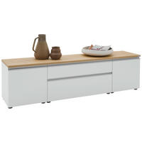 LOWBOARD  in 180/46/41 cm  - Eichefarben/Silberfarben, Design, Holzwerkstoff/Kunststoff (180/46/41cm) - Dieter Knoll