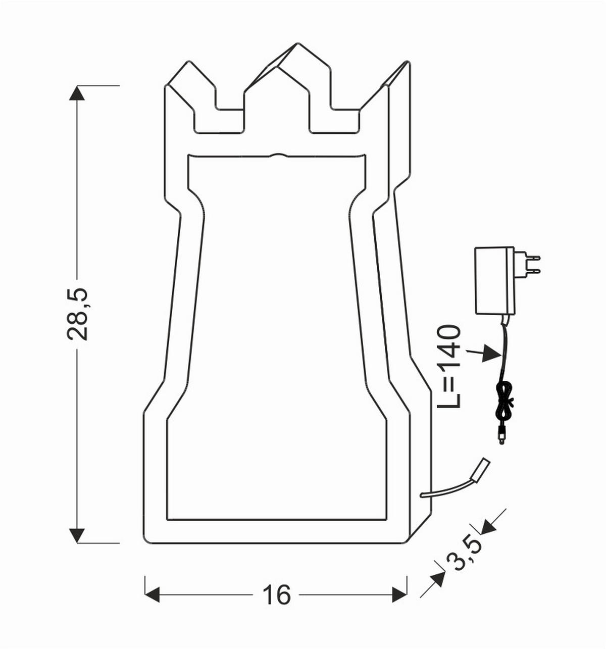 BORDSLAMPA FÖR BARN - blå, Basics, trämaterial/plast (16/3.5/28.5cm)