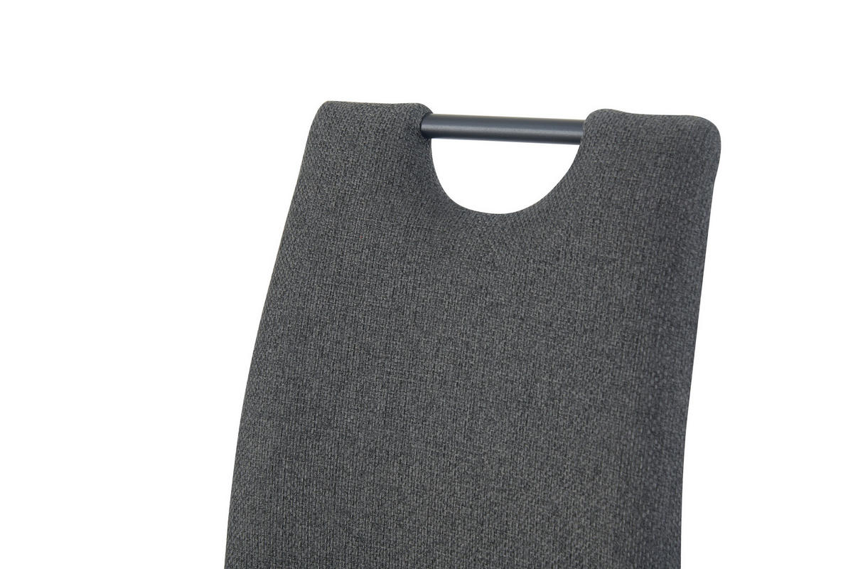 SCHWINGSTUHL-SET 2 Stück  in Webstoff  - Anthrazit/Schwarz, MODERN, Textil/Metall (43/98/59cm) - MID.YOU