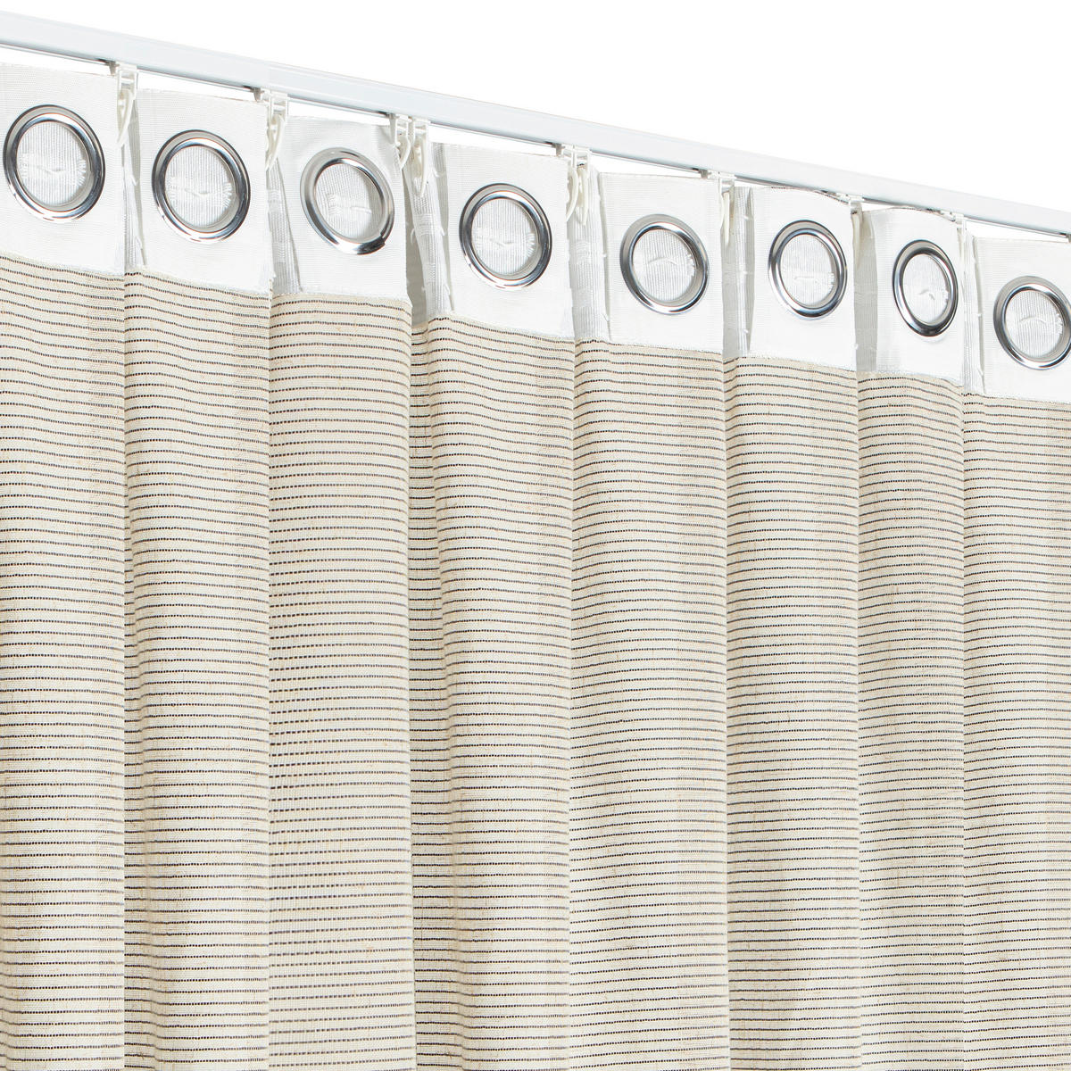 FERTIGVORHANG transparent  - Greige, Basics, Textil (140/240cm)