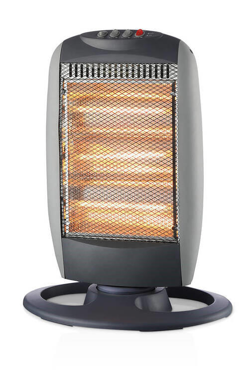 HEIZSTRAHLER - Silberfarben/Schwarz, Basics, Kunststoff (28/48/7,5cm) - Globo