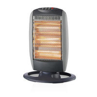 HEIZSTRAHLER - Silberfarben/Schwarz, Basics, Kunststoff (28/48/7,5cm) - Globo