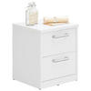NACHTSCHRANK 38/46/36 cm  - Silberfarben/Schwarz, Basics, Holzwerkstoff/Kunststoff (38/46/36cm) - Xora