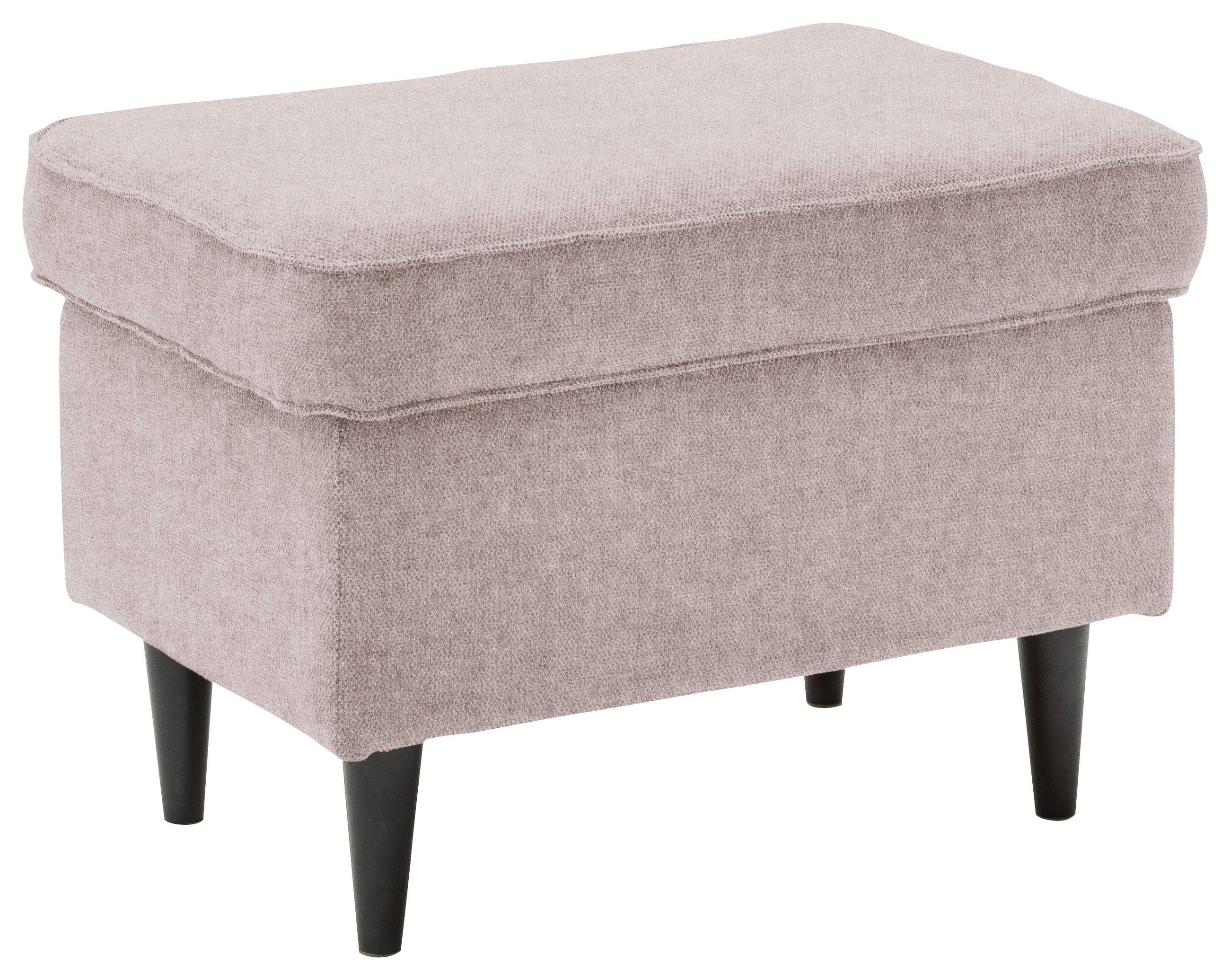 HOCKER Mikrovelours Rosa  - Schwarz/Rosa, Basics, Holz/Textil (63/43/42cm) - Carryhome
