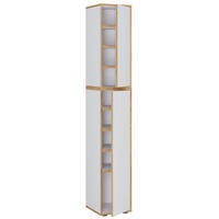 SCHUHSCHRANK  in 30/183/33 cm  - Honigeiche/Weiß, Design, Holzwerkstoff (30/183/33cm) - MID.YOU
