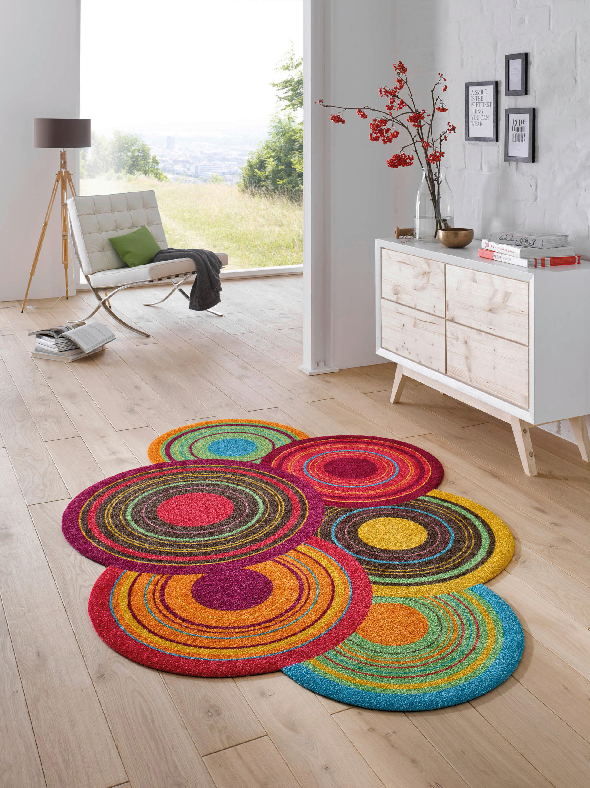 FLACHWEBETEPPICH 70/120 cm Cosmic Colours Multicolor  - Multicolor, KONVENTIONELL, Kunststoff/Textil (70/120cm) - wash+dry