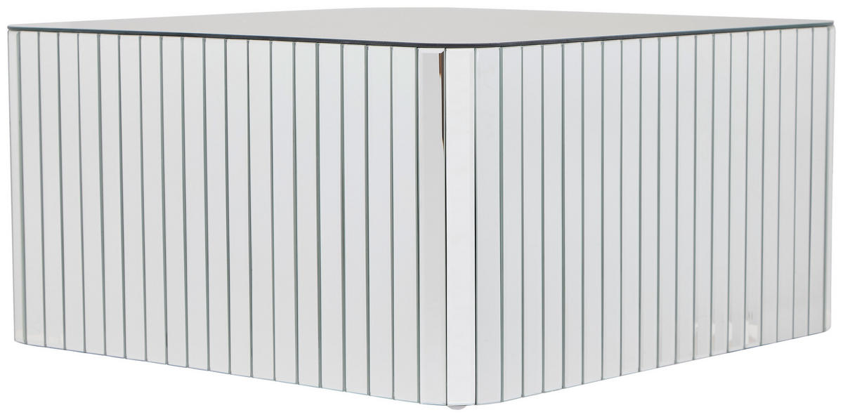 COUCHTISCH Spiegelglas quadratisch Klar  - Klar, Design, Glas/Holzwerkstoff (60/31/60cm) - MID.YOU