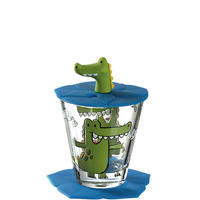 SKLENIČKA - modrá/průhledné, Trend, plast/sklo (120ml) - Leonardo