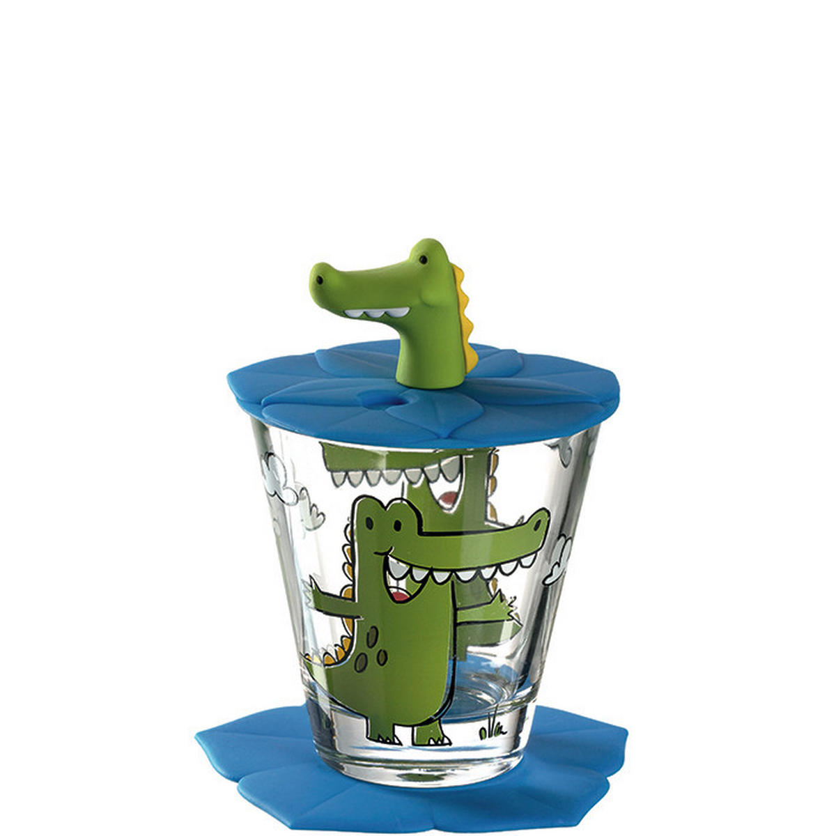 SKLENIČKA - modrá/průhledné, Trend, plast/sklo (120ml) - Leonardo