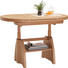 COUCHTISCH Wildeiche furniert Eichefarben - Eichefarben, KONVENTIONELL, Metall (125(165,5)/71/56-75cm) - Venda