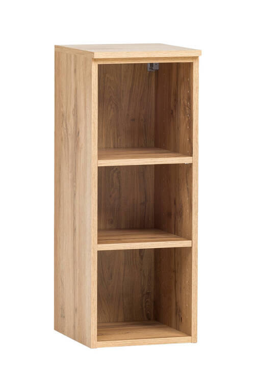 BADEZIMMERREGAL 30/79/35 cm  - Eiche Wotan/Silberfarben, Natur, Holzwerkstoff/Kunststoff (30/79/35cm) - Xora