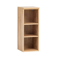 BADEZIMMERREGAL 30/79/35 cm  - Eiche Wotan/Silberfarben, Natur, Holzwerkstoff/Kunststoff (30/79/35cm) - Xora