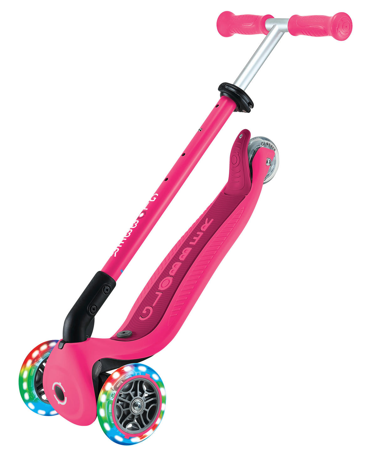 LAUFRAD GO-UP ACTIVE LIGHTS 3IN1  - Pink/Fuchsia, Basics, Kunststoff/Metall (67/28/95,5cm) - GLOBBER