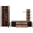 WOHNWAND  in Anthrazit, Eichefarben  285/208/50 cm  - Eichefarben/Anthrazit, KONVENTIONELL, Glas/Holzwerkstoff (285/208/50cm) - Cantus
